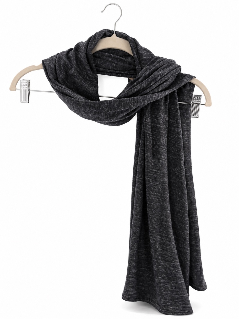 Lululemon Heathered Charcoal Knit Scarf NWOT
